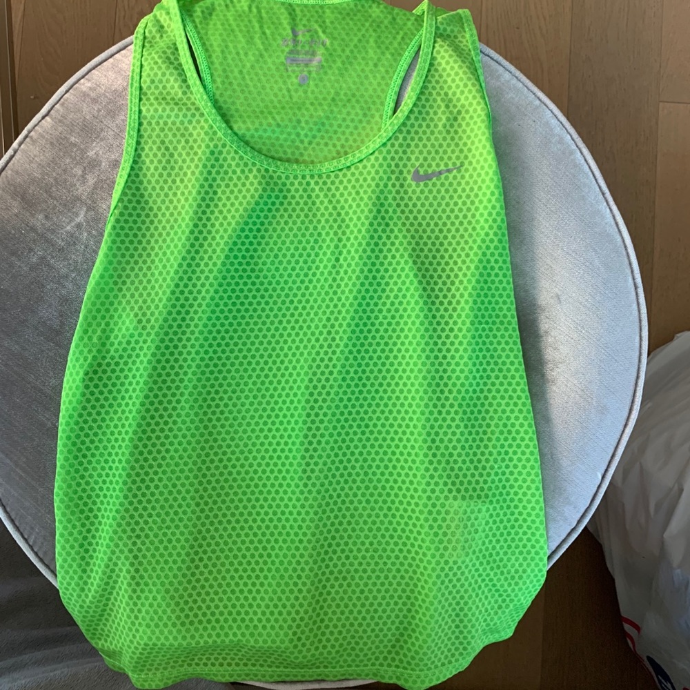 Nike dri-fit neon green tank - small